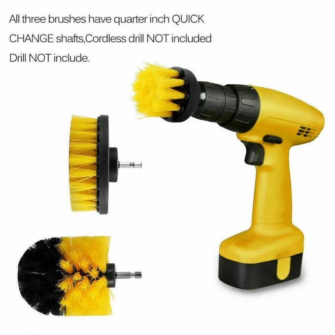 3pcs Yellow Drill Scrubber Brush 3.5in 0