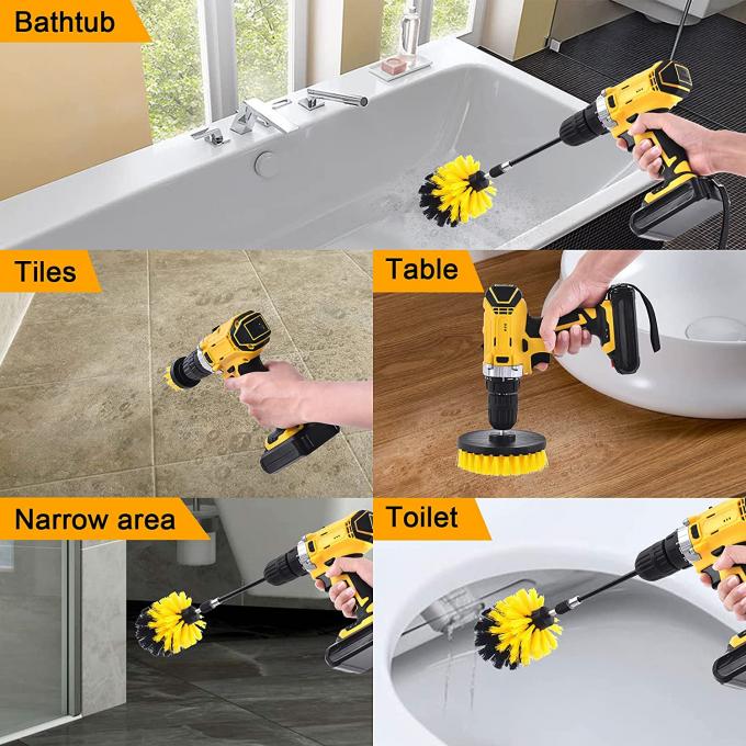 100mm Polypropylene Tile Power Drill Brush Cleaning Kit Bathtub Cleaning 0