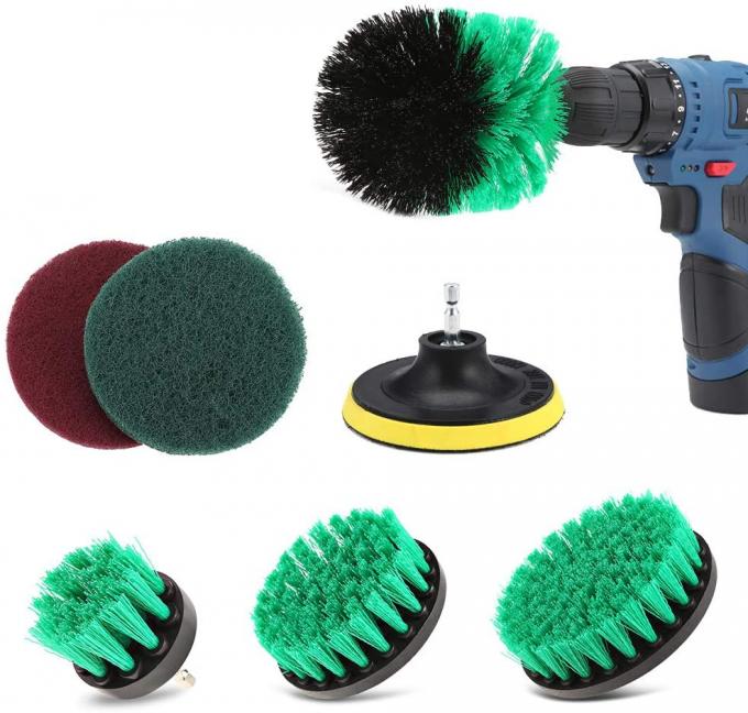 7pcs Drill Brush Scouring Pad Attachments for Bathroom Kitchen Cleaning 1