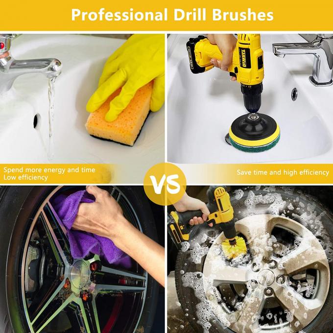 8pcs Drill Cleaning Brush Set Scrubber 3.5in Cleaning Bathroom 1