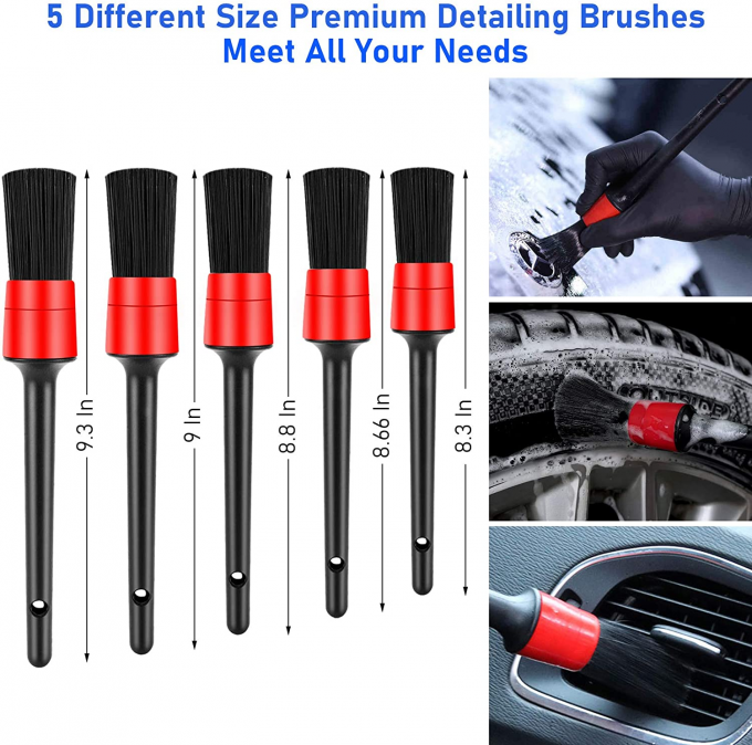 Microfiber 15PCS Tire Interior Car Cleaning Brush Kit Eco Friendly 1