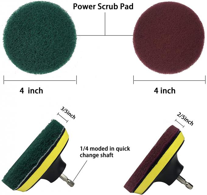 15Pcs Polypropylene Drill Brush Attachments Set Scrub Sponge Tube Grouting 1