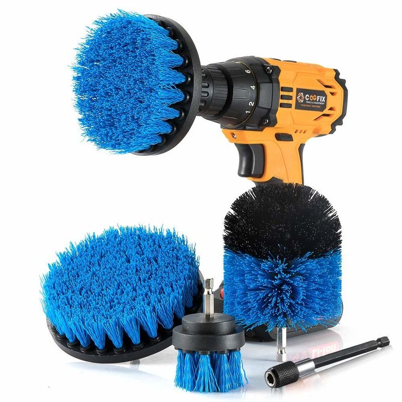 Good price 12.7cm Household Power Drill Cleaning Brush Attachment Scrubber Set 300g online