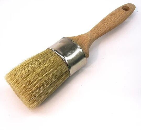 Diameter 2in Large Oval Paint Brush Pure Bristle For Cabinets 20.5cm Long