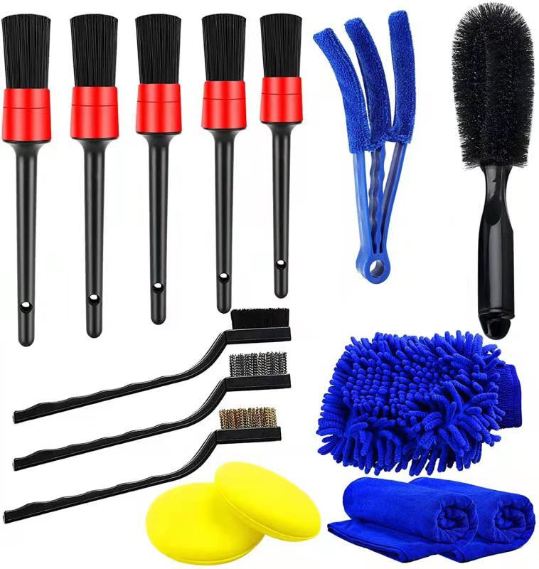 14PCS Car Auto Detailing Brush Set Motorcycle Cleaning ‎‎7.09in
