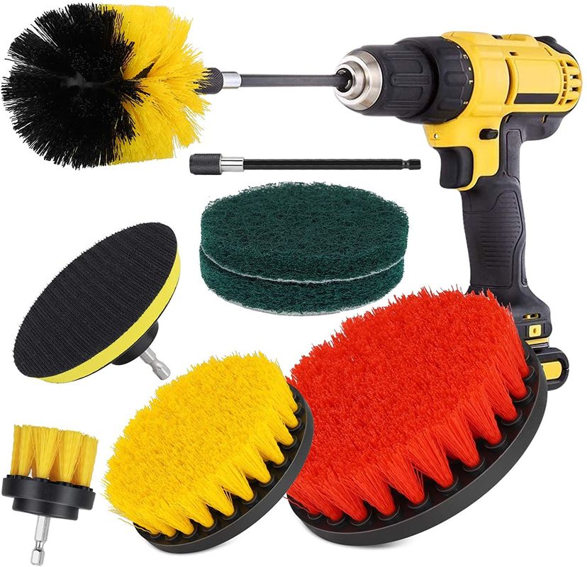 Good price 8pcs Drill Cleaning Brush Set Scrubber 3.5in Cleaning Bathroom online