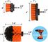 Power Scrub 3 Piece Drill Brush Set Polypropylene Nylon Red Color 3.5"